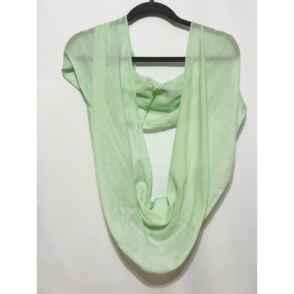Mint Green Infinity Scarf Lightweight Sheer Pastel Loop Circle Scarf